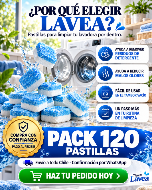 Pastillas Limpia Lavadora — Elimina Sarro y Malos Olores